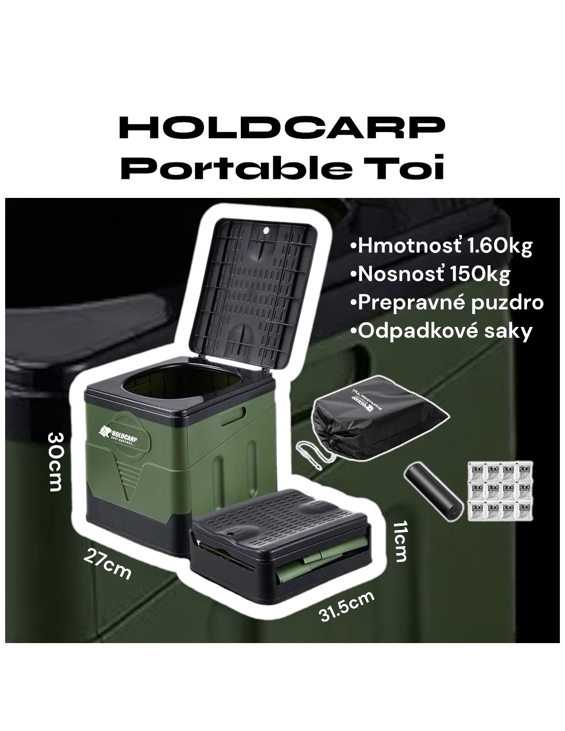 HOLDCARP Prenosná Toaleta Portable Toi