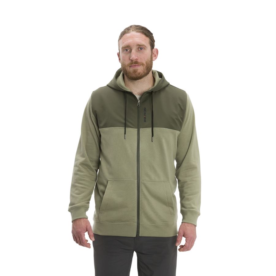 GRUNDÉNS Mikina Daggerboard FZ Hoodie Deep Lichen Green XXL