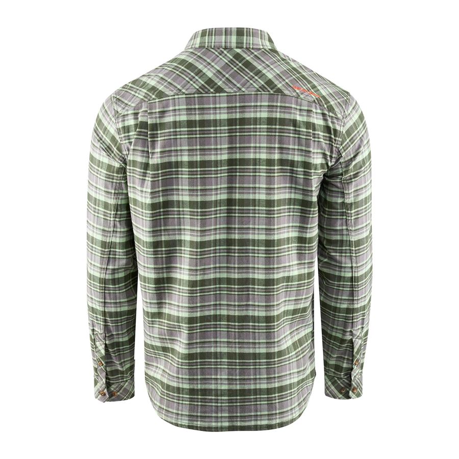 GRUNDÉNS Košeľa Dungeness Seawool Flannel Shirt Grass XXL