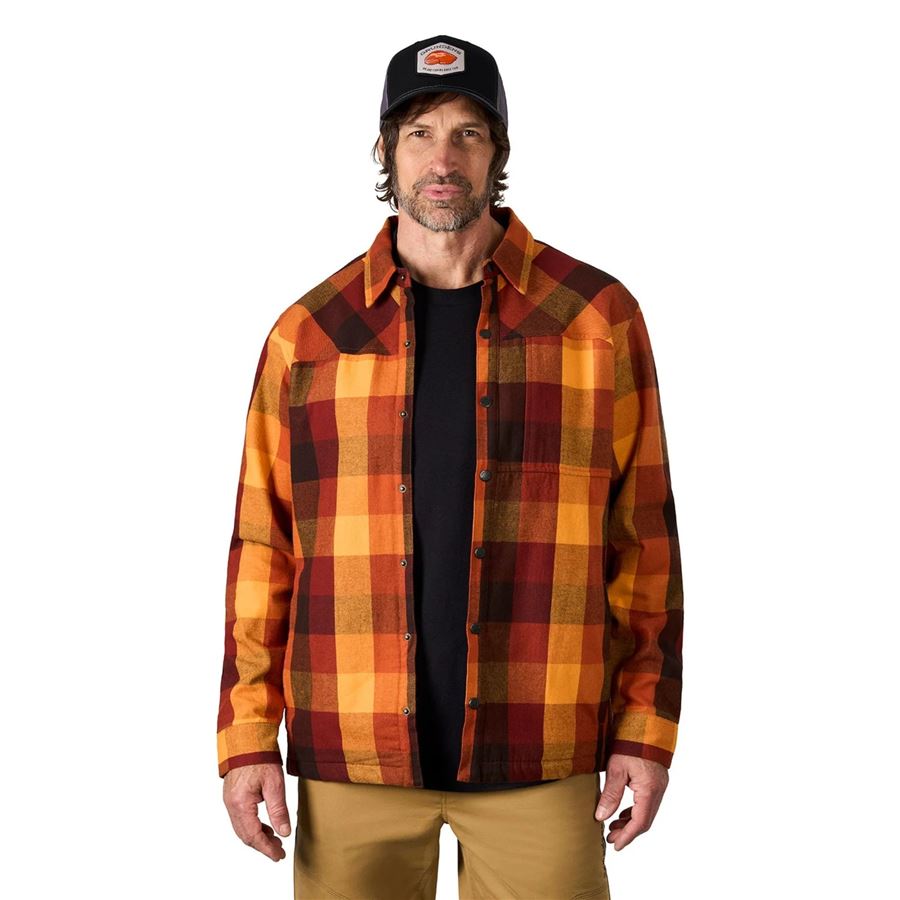 GRUNDÉNS Košela Bankside Lined Shacket Lobster Plaid XXL