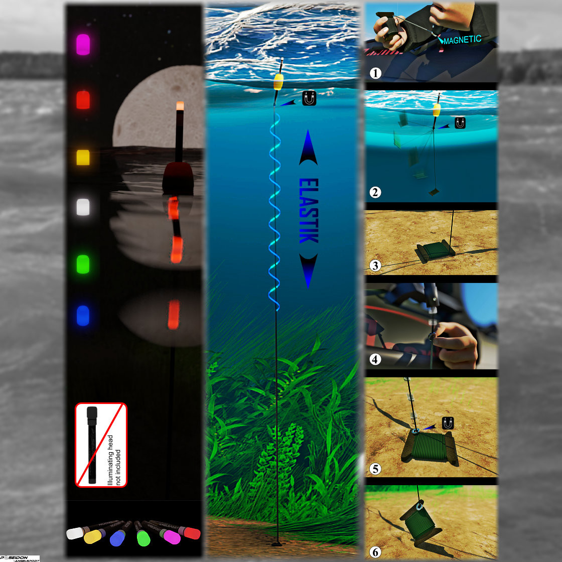 Svietiaca bója s magnetom