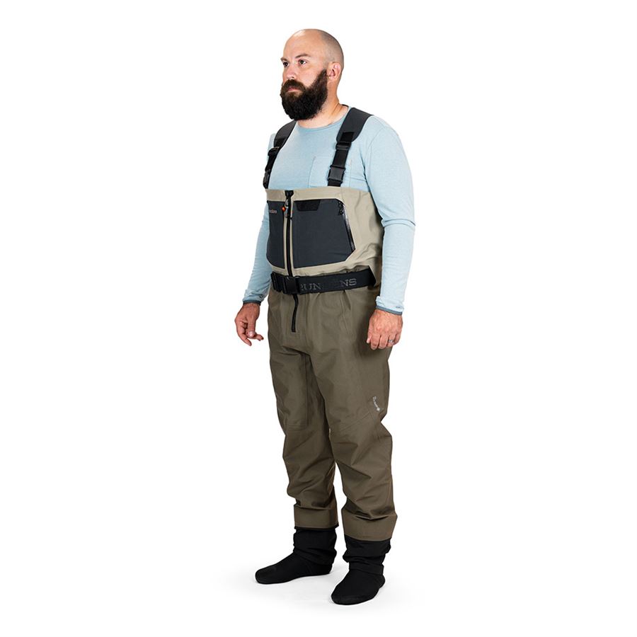 GRUNDÉNS Boundary Zip Stockingfoot Wader Stone/Otter M 42-44
