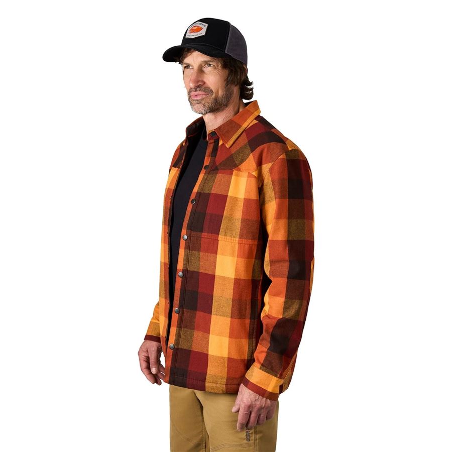 GRUNDÉNS Košela Bankside Lined Shacket Lobster Plaid XXL