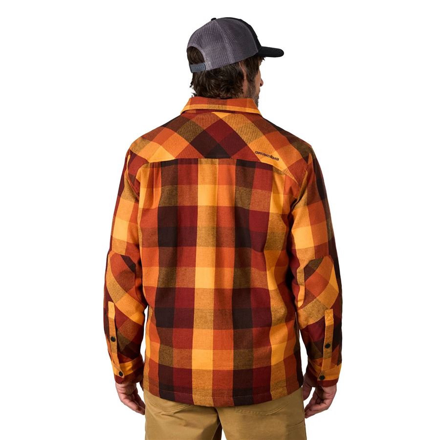 GRUNDÉNS Košela Bankside Lined Shacket Lobster Plaid XXL