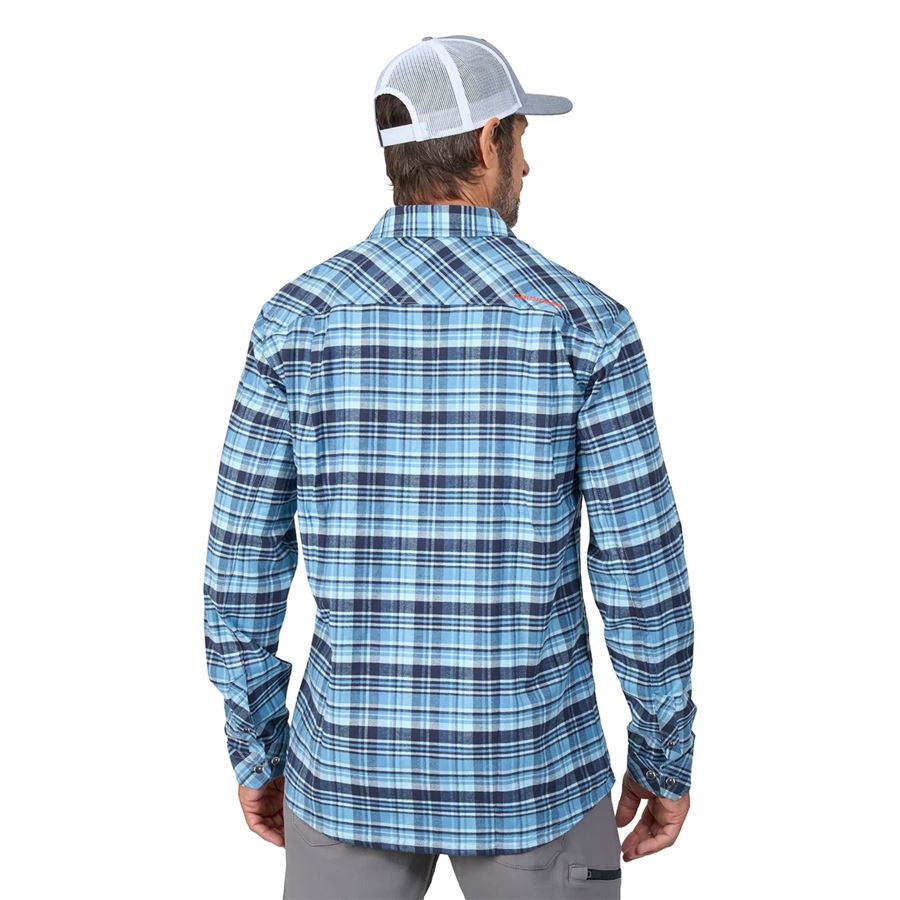GRUNDÉNS Košeľa Dungeness Seawool Flannel Shirt Captain's Blue XXL