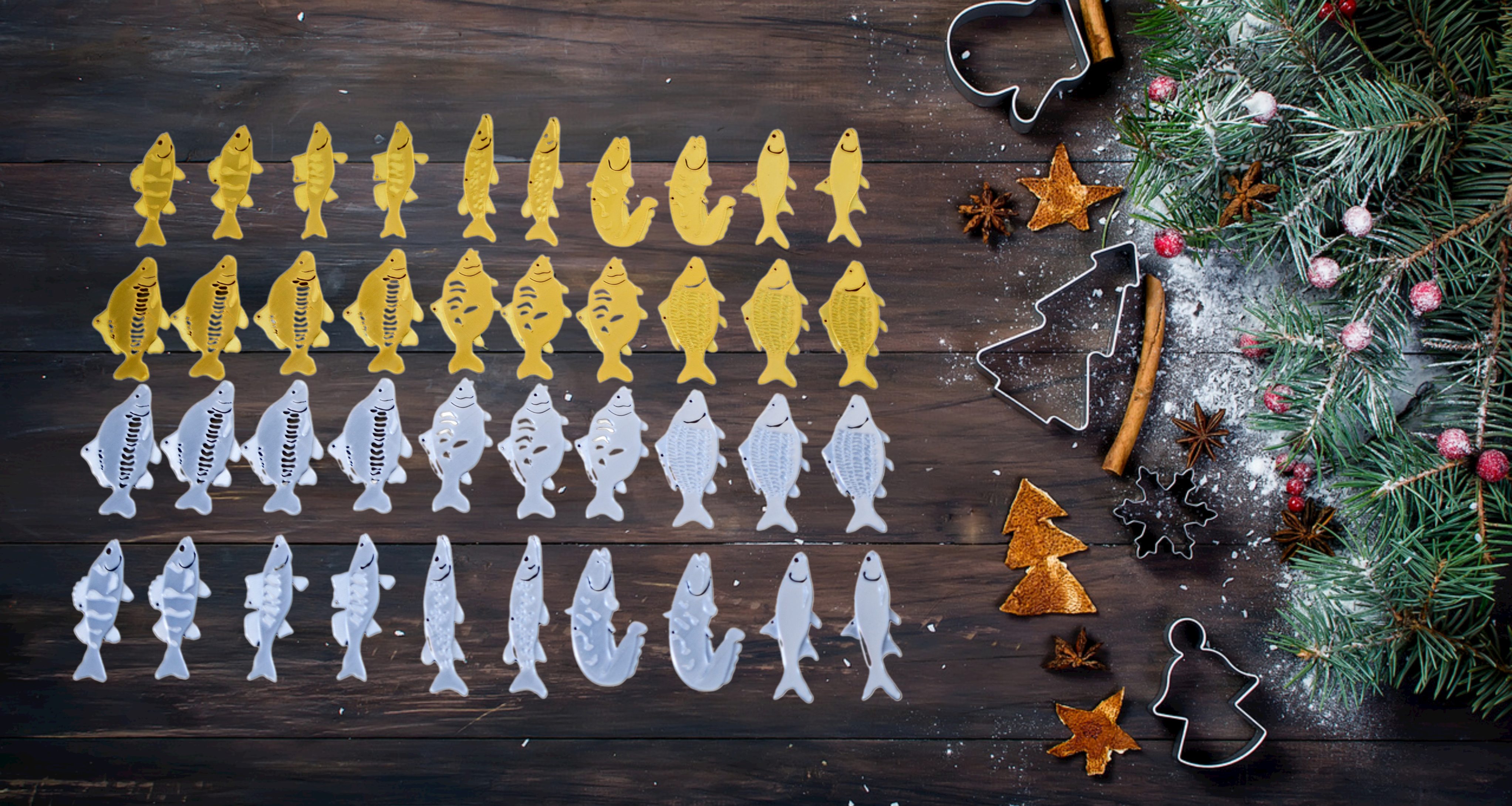 Vianočné ozdoby - rybky