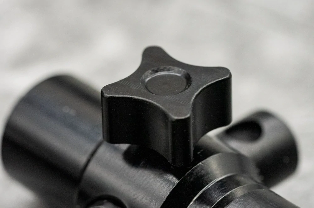 One More Cast Hrazda Elbowz Black Anodised Aluminium (Pair) 2rod Std (8" a 7")