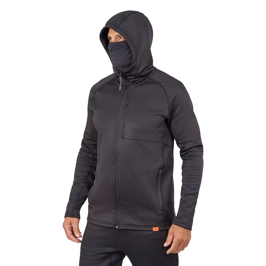 GRUNDÉNS Technická Mikina Thermal FZ Hoodie Black 3XL