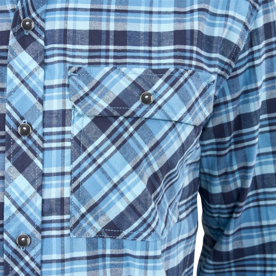 GRUNDÉNS Košeľa Dungeness Seawool Flannel Shirt Captain's Blue XXL