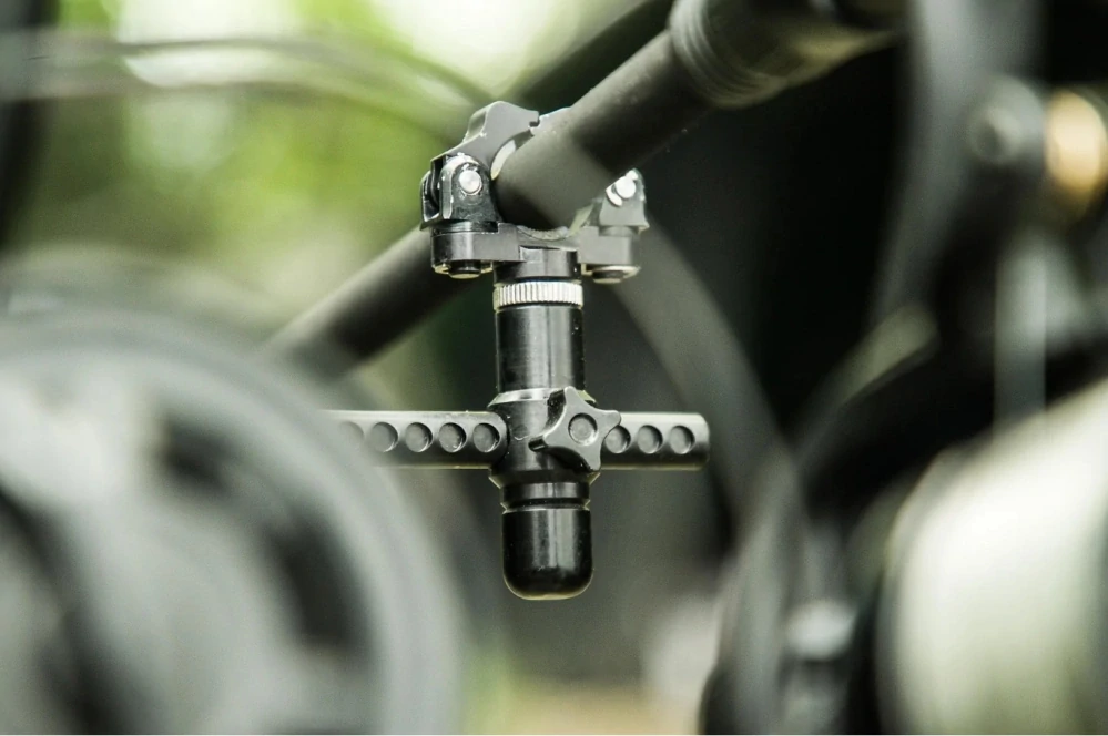 One More Cast Hrazda Elbowz Black Anodised Aluminium (Pair) 2rod Std (8" a 7")