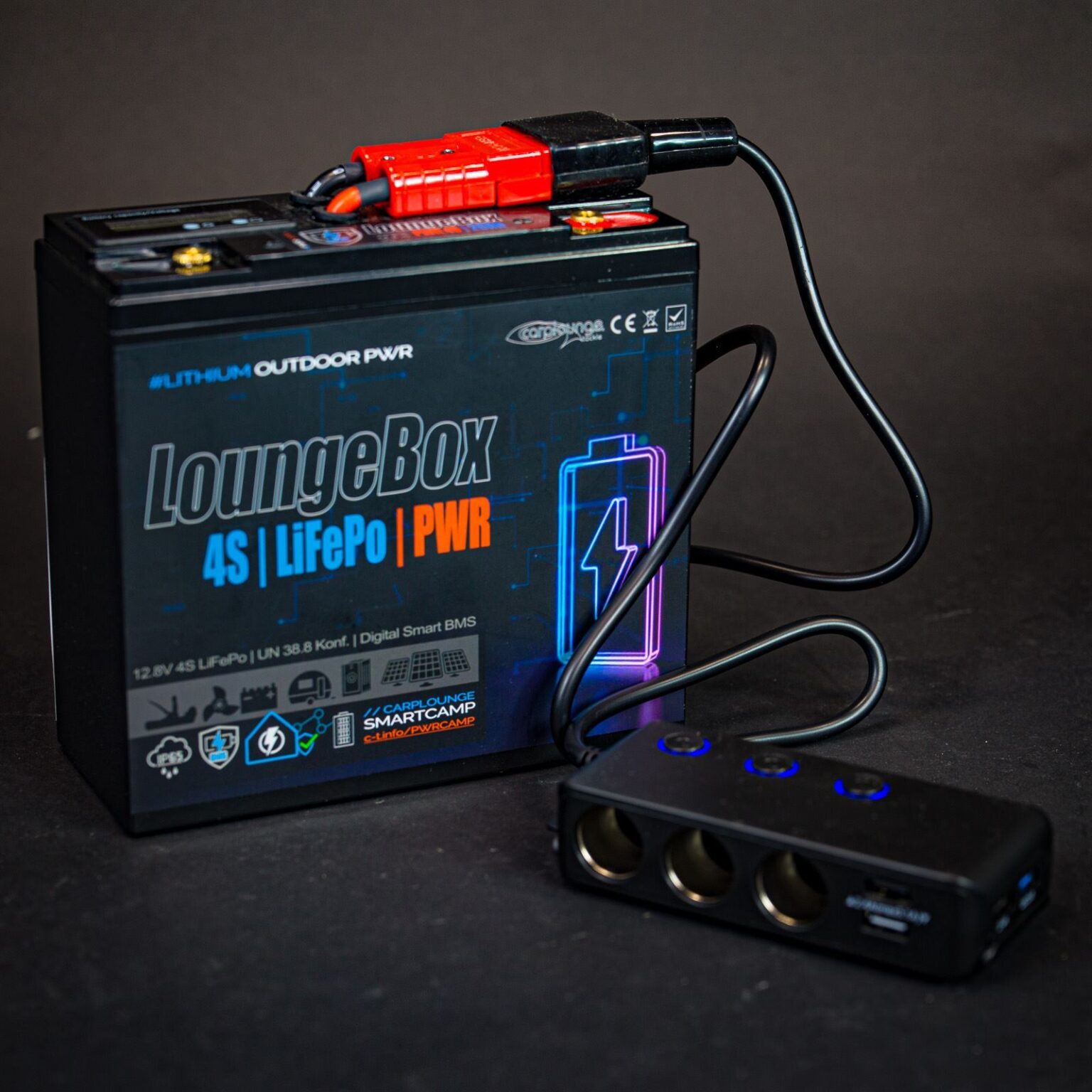 LoungeBox XTRM & PWR Multi-nabíjací adaptér 7-portový 12V USB QC – Obrázok 2