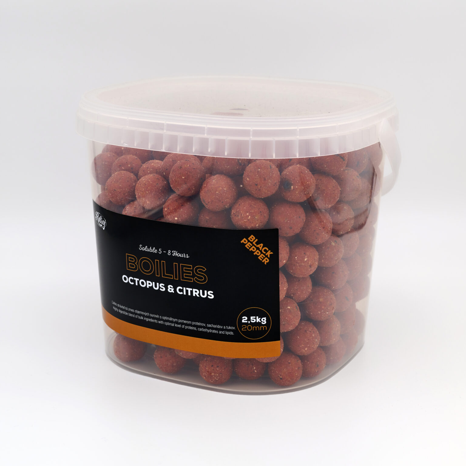 ROBROJ Soluble Boilies Octopus & Citrus & Black Pepper 20mm (2,5kg) - Rozpustné boilies – Obrázok 2