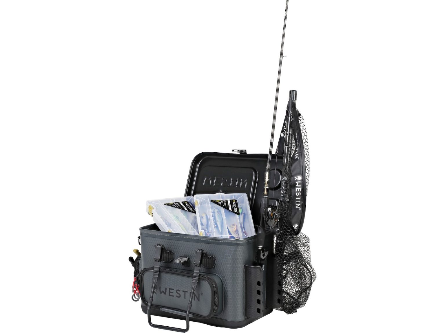 Westin W4 SAFEGUARD TACKLE BAG Titanium Black M – Obrázok 3