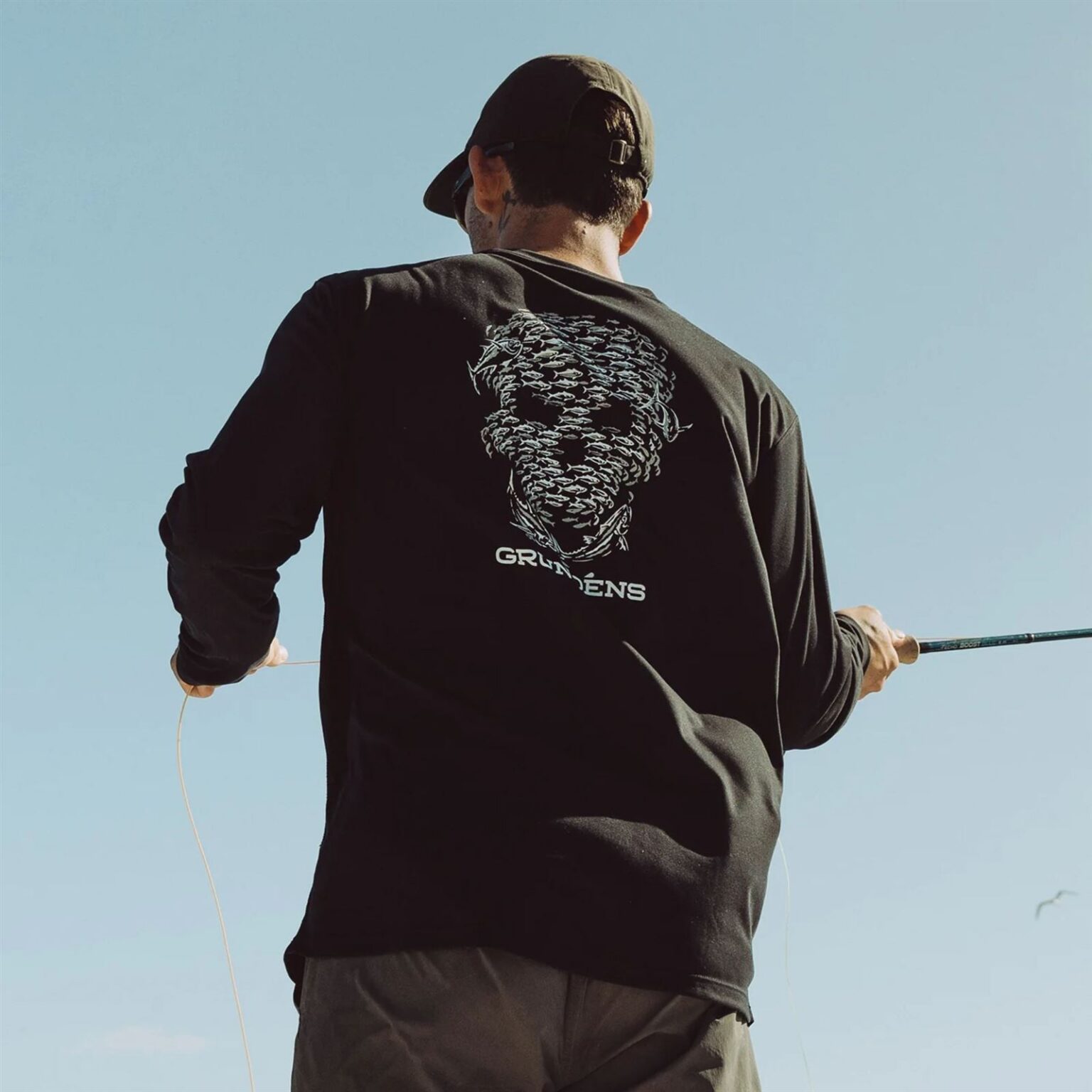 Bait Ball LS Tech Tee Black – Obrázok 3