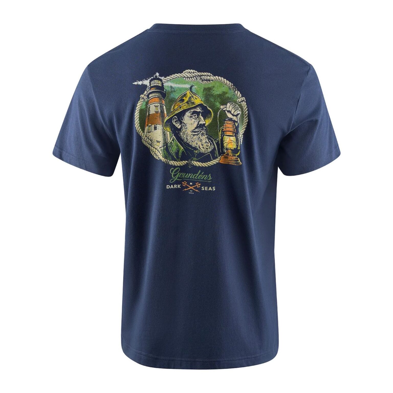 Dark Seas X Grundens Watchman SS T-Shirt Dark Navy